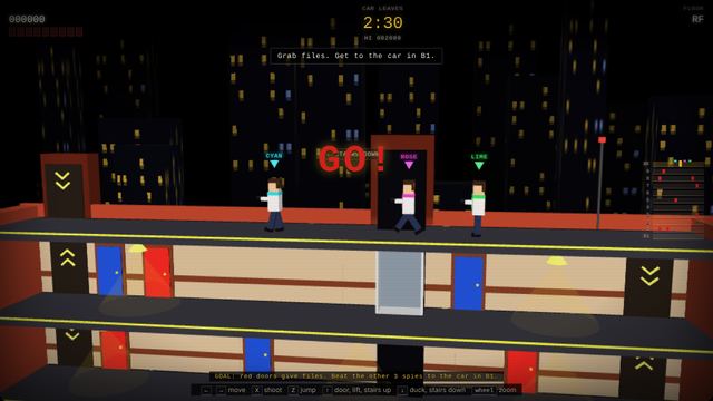 Going Down, a screen from the free browser game