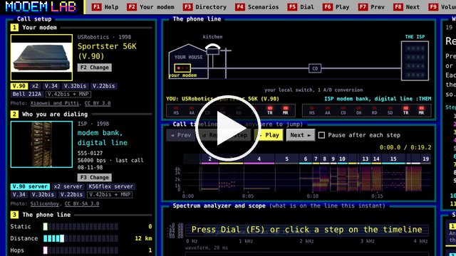 Every Dial Up Modem Sound, Explained, a screen from the video
